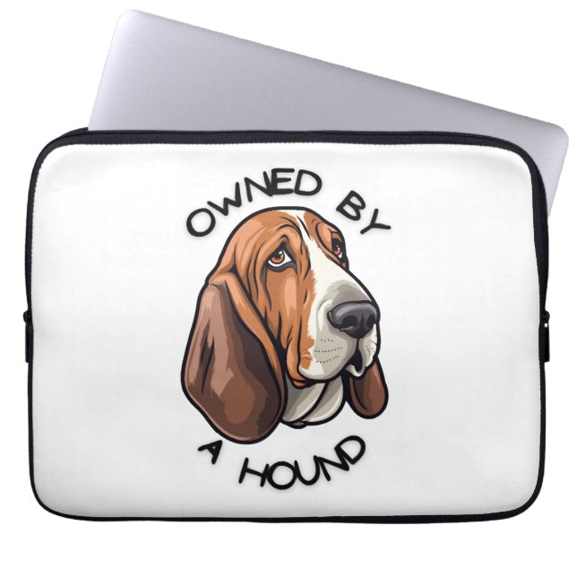 Ägs av någon Basset Hound Laptop Fodral (Framsidan)