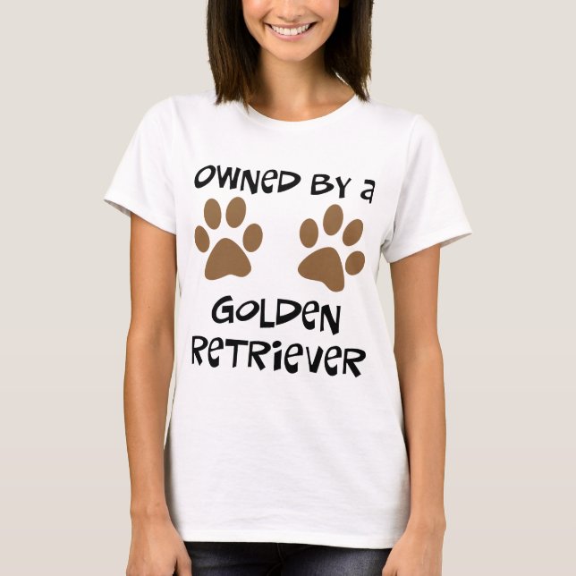 Ägt av en guld- Retriever T-shirt (Framsida)