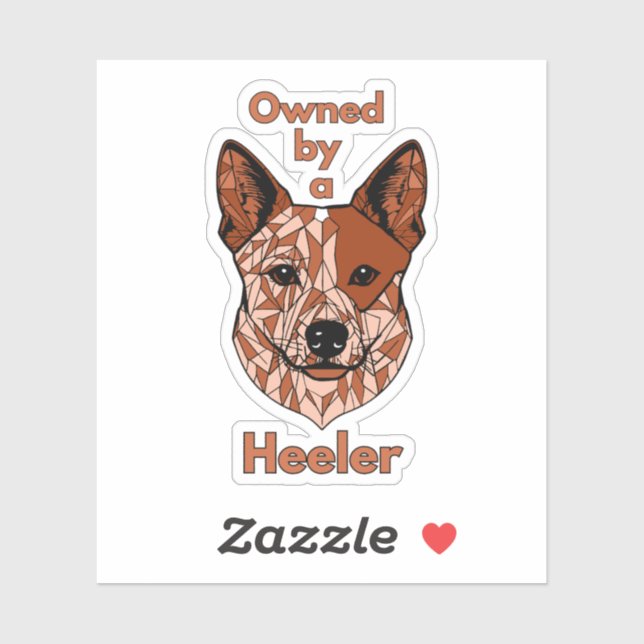 Ägt av en Heeler (röd) Klistermärken (Ark)