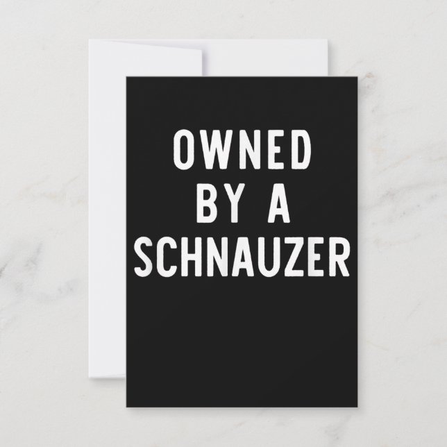 Ägt av Schnauzer Rolig hund Älskare Gift-jul OSA Kort (Framsida)