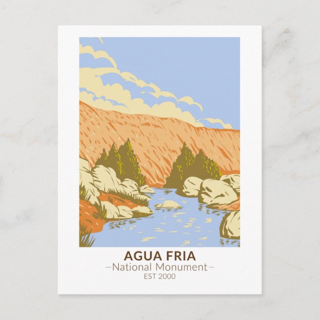 Agua Fria National Monument Badger Springs Canyon Vykort (Framsida)