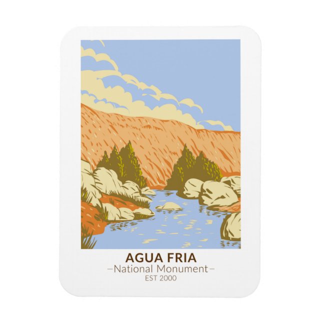 Agua Fria Nationalmonument Badger Vår Canyon Magnet (Vertikal)