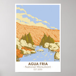 Agua Fria Nationalmonument Badger Vår Canyon Poster