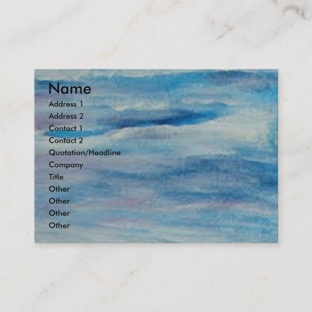 Aguardando OS-pescadores - óleo - 30x60, namn,… Visitkort (Framsida)