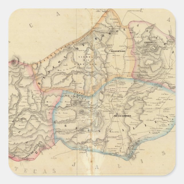 Aguascalientes, Mexiko Fyrkantigt Klistermärke (Framsida)