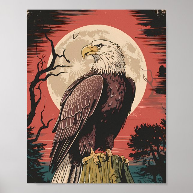 Águila Vigilante del Bosque Poster (Framsidan)