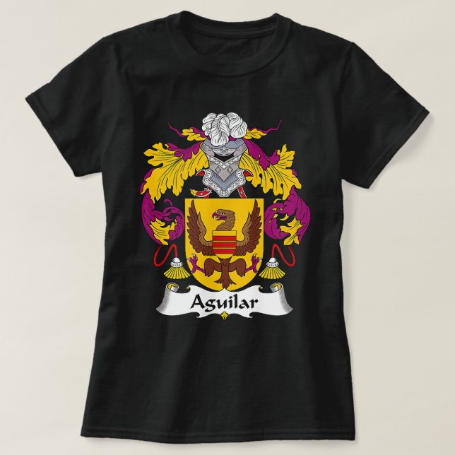 Aguilar Jackar Arm Family Crest T Shirt (Design framsida)