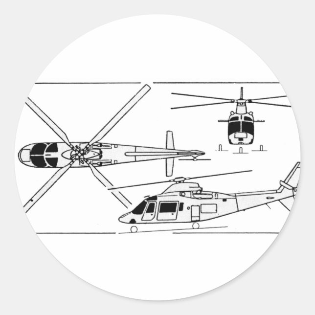 Agusta 109 runt klistermärke (Framsida)
