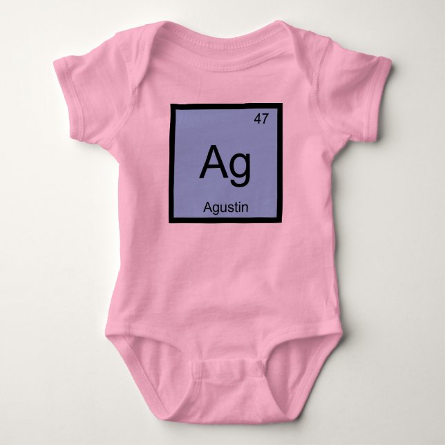 Agustin Namn Kemiskt Element Periodiska Systemet Tee (Framsida)