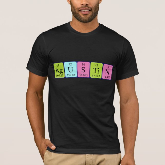 Agustin Periodisk bord namn-skjorta T-shirt (Framsida)