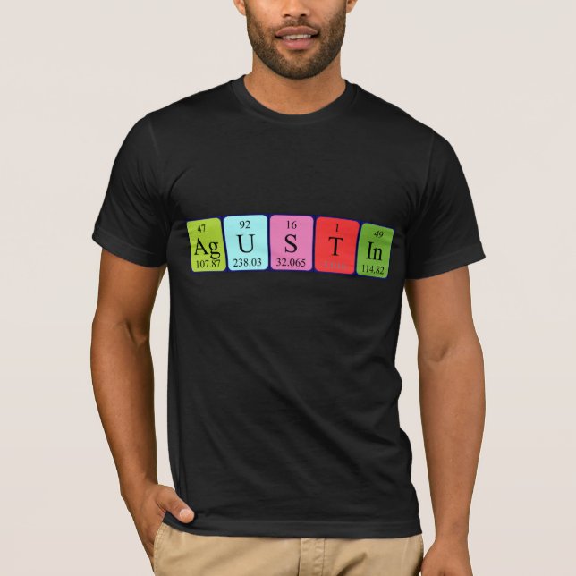 Agustin Periodisk bord namn-skjorta T-shirt (Framsida)