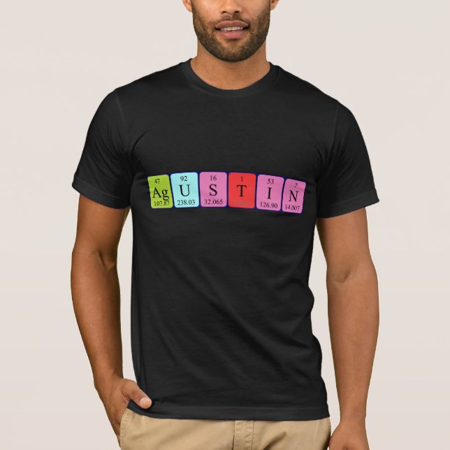 Agustin Periodisk bord namn-skjorta Tee Shirt (Framsida)