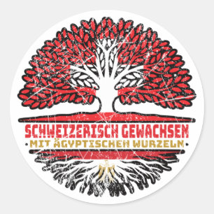 Ägypten Ägyptisch Schweizer Schweiz Baum Wurzel Runt Klistermärke