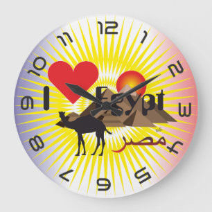 Ägypten - Egypten Uhr Stor Klocka