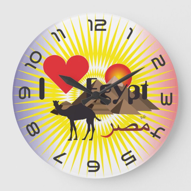 Ägypten - Egypten Uhr Stor Klocka (Framsida)