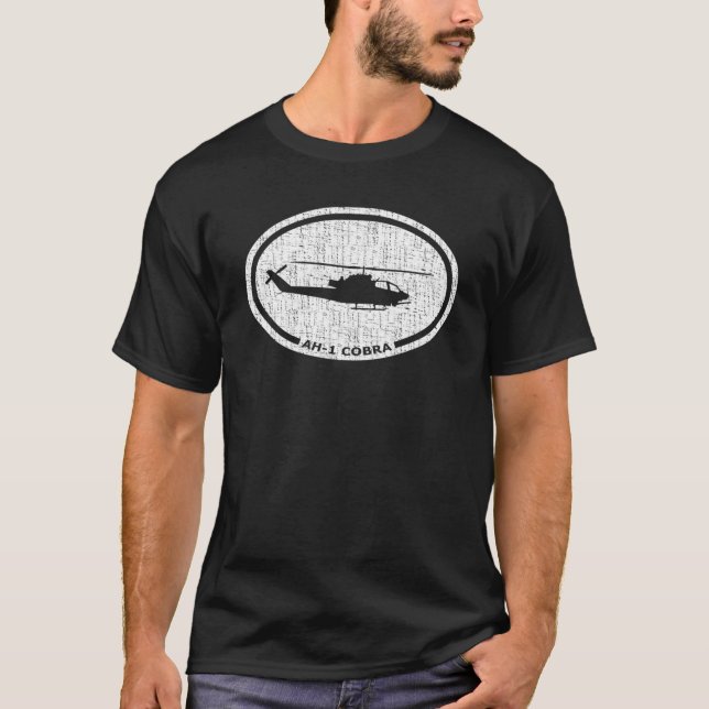 AH1 Cobra Attack Helicopter Classic T Shirt (Framsida)