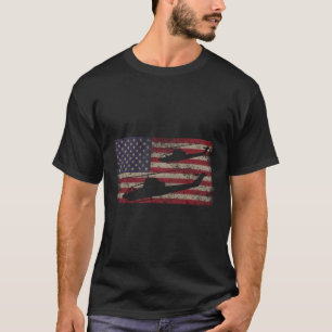 Ah1 Cobra Helicopter Military USA Flagga T Shirt