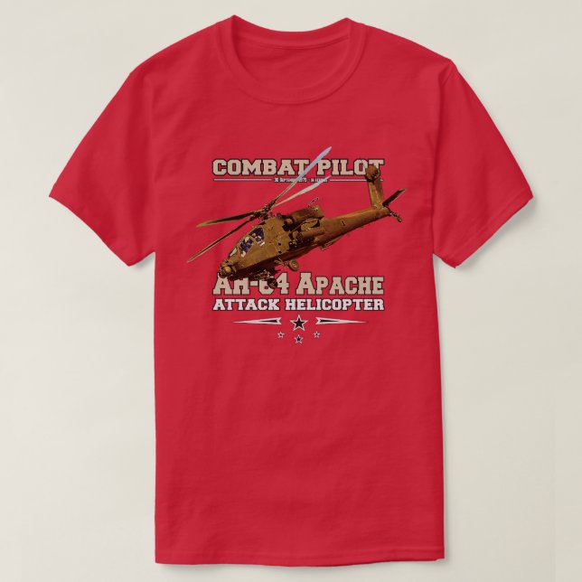 AH64 Apache-attackhelikopter 1 T Shirt (Design framsida)