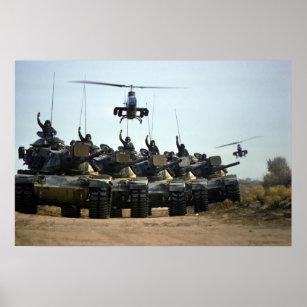 AH-1 Cobras och M60 Pattons Poster
