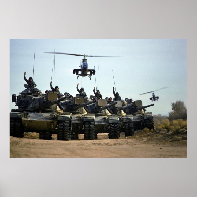 AH-1 Cobras och M60 Pattons Poster (Framsidan)