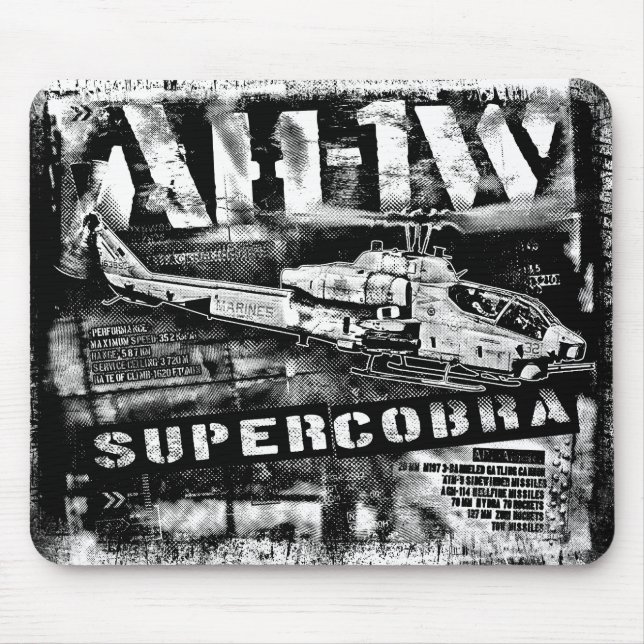 AH-1 SuperCobra Mouse Pad Mousepad Musmatta (Framsidan)
