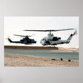 AH-1W Toppen-Cobra och A UH-1Y Poster