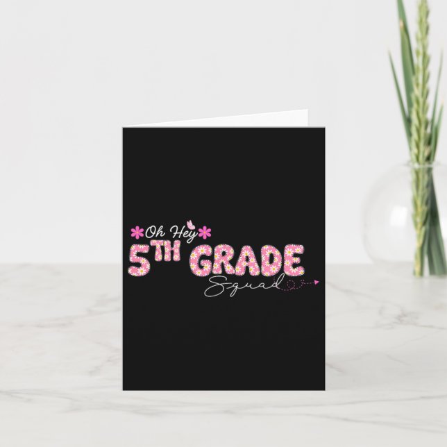 Åh, 5:e Klass Back to school-designen för lärare Kort (Framsida)