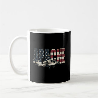 Ah-64 Ah64 Apache Helicopter US American Flagga Ts Kaffemugg