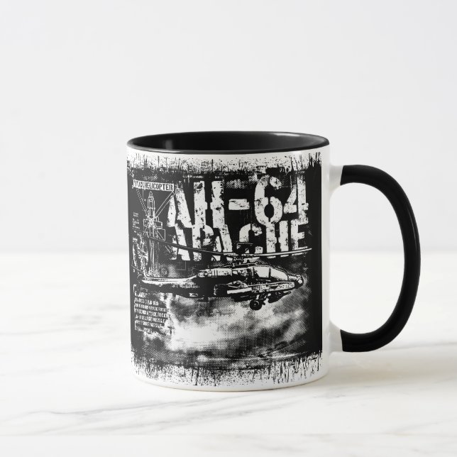 AH-64 Apache 11 oz Ringer Mugg (Höger)