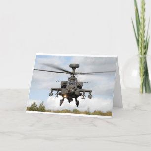 ah 64 apache-armé med längsgående helikopter kort