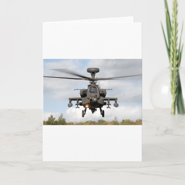 ah 64 apache-armé med längsgående helikopter kort (Framsida)