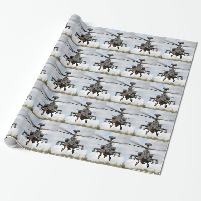ah 64 apache-armé med längsgående helikopter presentpapper (Utrullad)