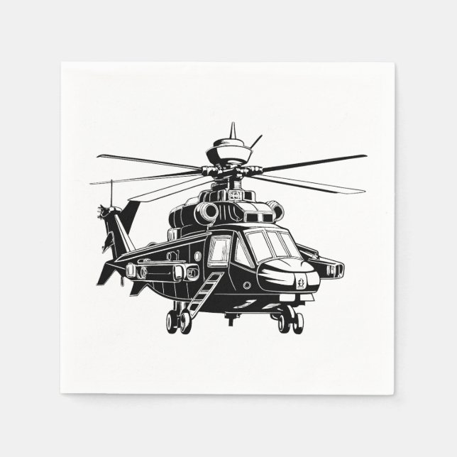 Ah 64 Apache Helicopter Pappersservett (Framsidan)