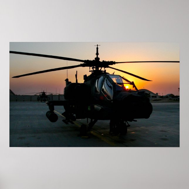 AH-64 Apache Helicopter Poster (Framsidan)