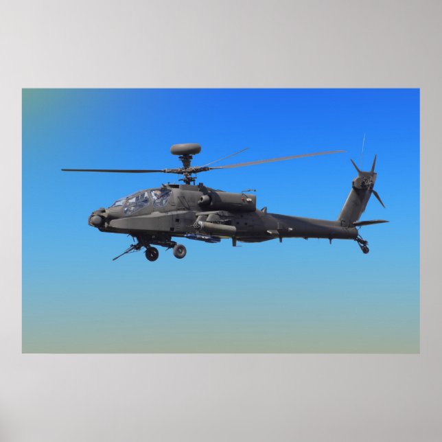 AH-64 Apache Helicopter Poster (Framsidan)