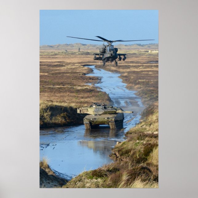 AH-64 Apache Helicopter Poster (Framsidan)