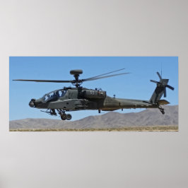 AH-64 Apache Helicopter Poster