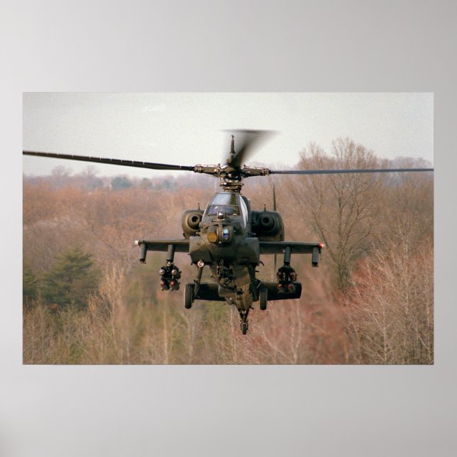 AH-64 Apache Helicopter Poster (Framsidan)