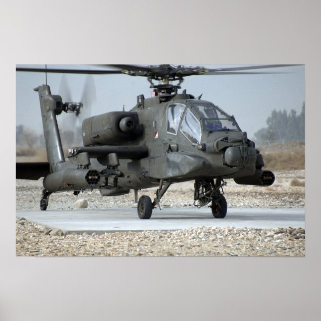 AH-64 Apache Helicopter Poster (Framsidan)