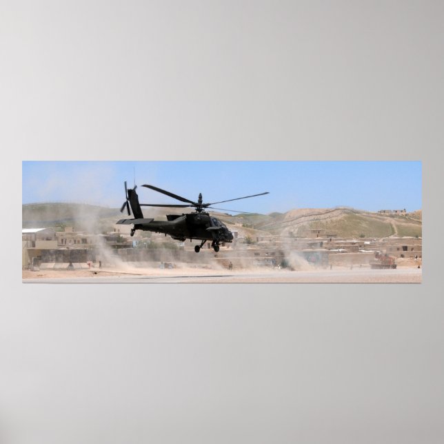 AH-64 Apache Helicopter Poster (Framsidan)