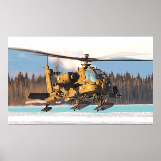 AH-64 Apache Helicopter Poster (Framsidan)