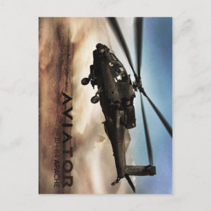 AH-64 Apache Helicopter Vykort