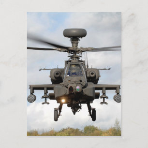 ah 64 apache, hjälphelikopter vykort
