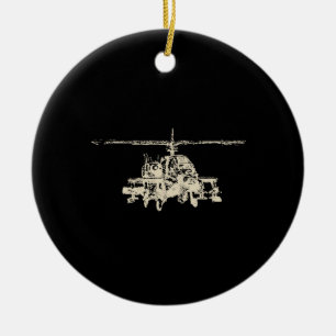 AH-64 Apache Julgransprydnad Keramik
