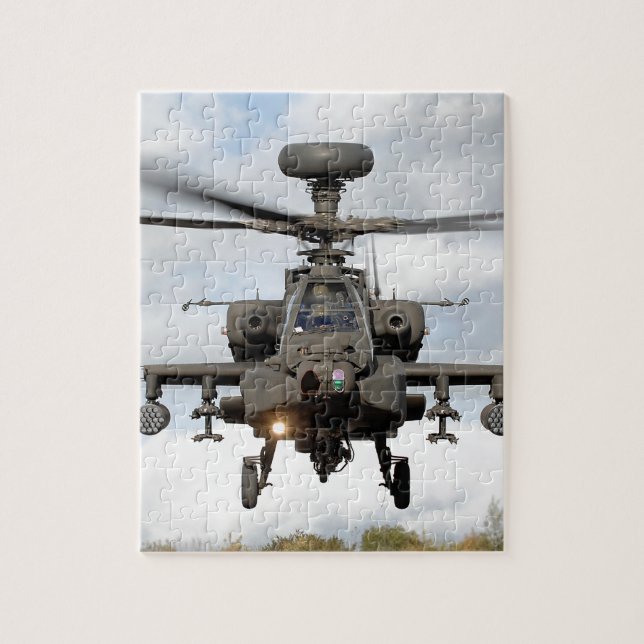 ah 64 apache longbow helocopter militär pussel (Vertikal)