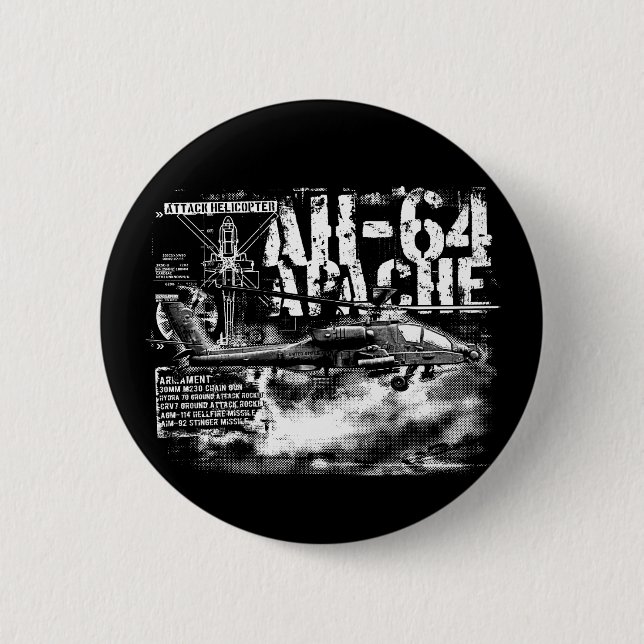 AH-64 Apache Round Button Knapp (Framsida)