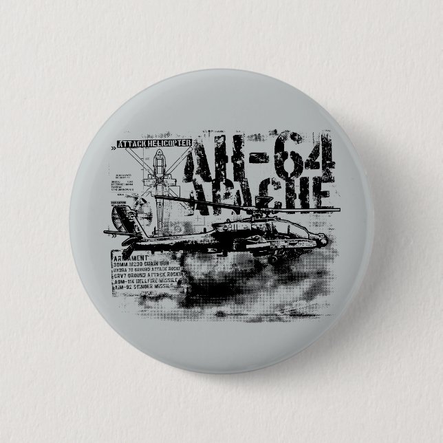 AH-64 Apache Round Button Knapp (Framsida)