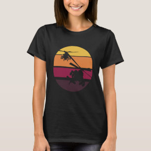 AH 64 Apache Silhouetted by the Sunset T Shirt