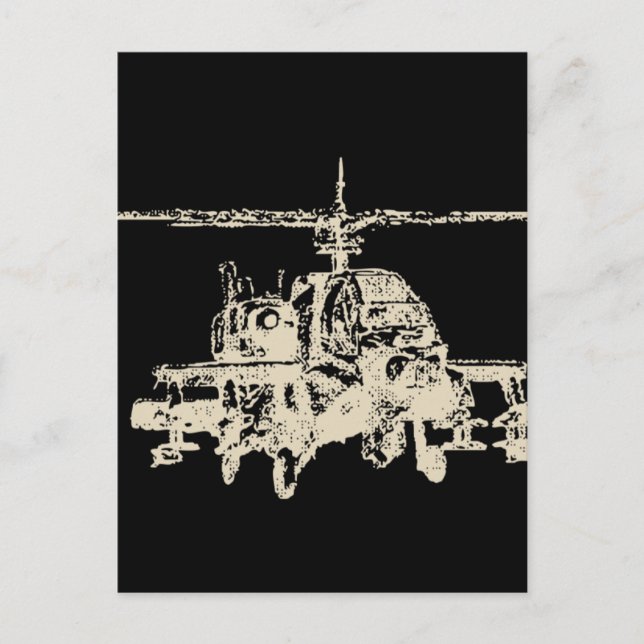 AH-64 Apache Vykort (Framsida)