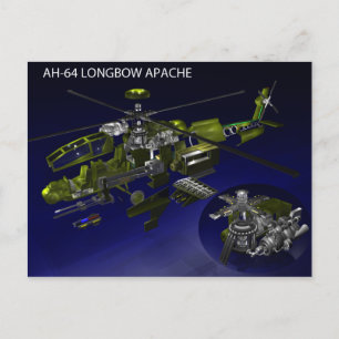 AH-64 Longbow Apache-vykort Vykort